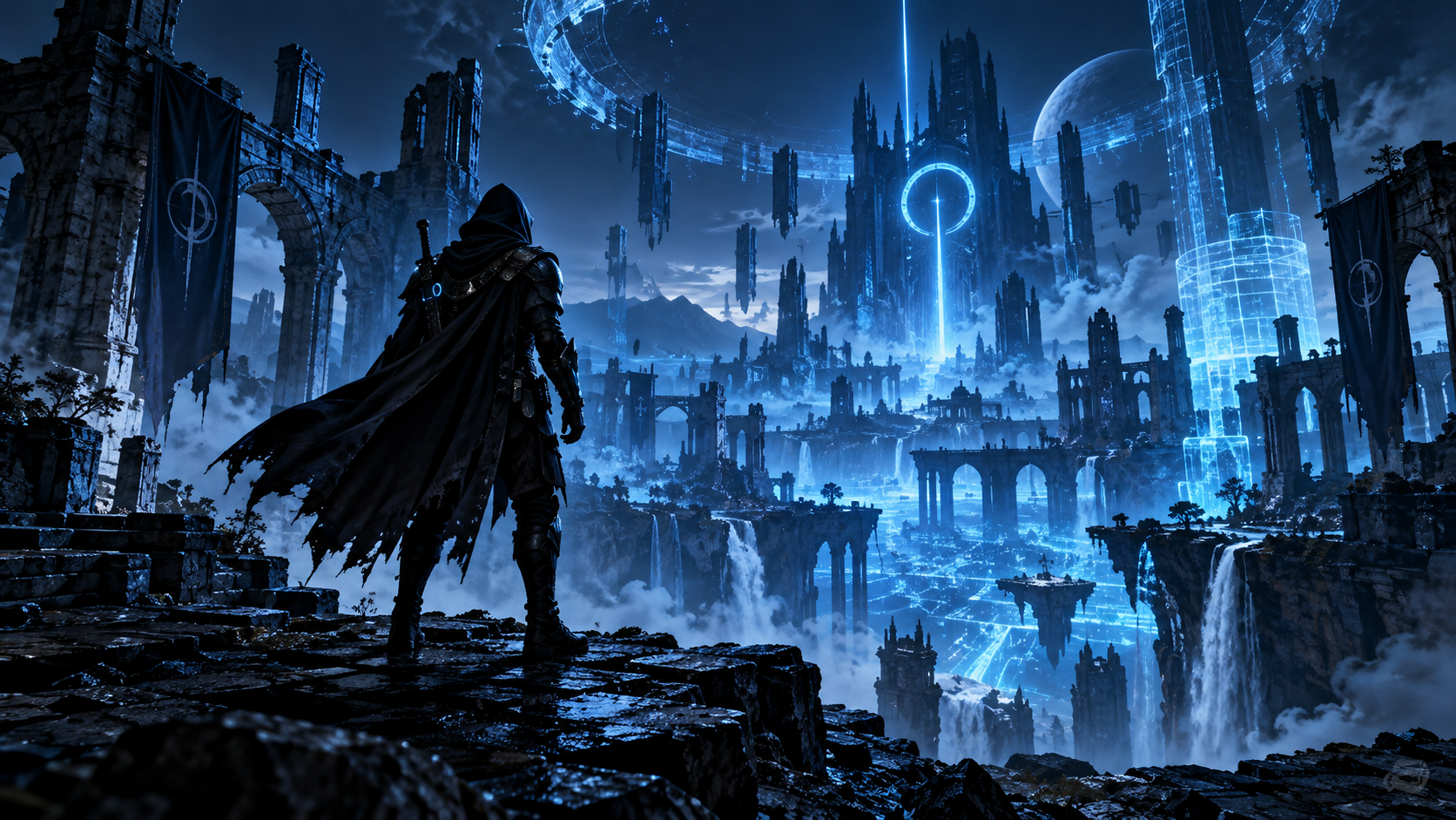 Neon Sentinel wallpaper